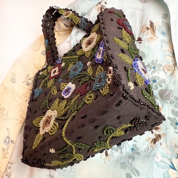 ANTHROPOLOGIE Vintage Style Handheld Purse - Picture 2 of 4